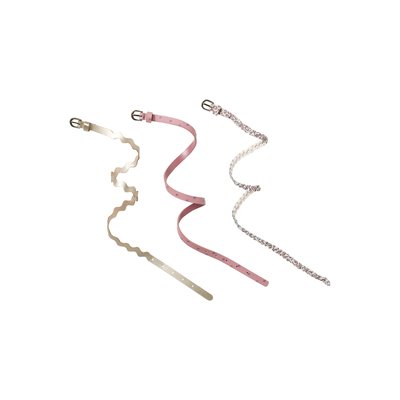 Lot de 3 fines ceintures fantaisie VERTBAUDET