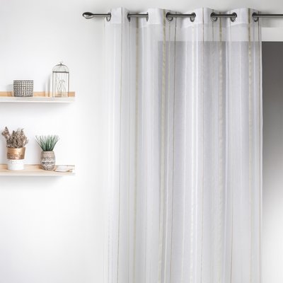 Voilage en Etamine avec Rayures Verticales HOME MAISON
