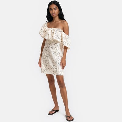 Robe bustier courte à pois et volant LA REDOUTE COLLECTIONS