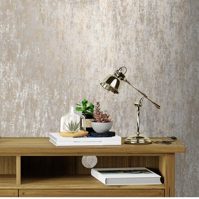Papier peint effet mur patiné doré Whinfell LAURA ASHLEY