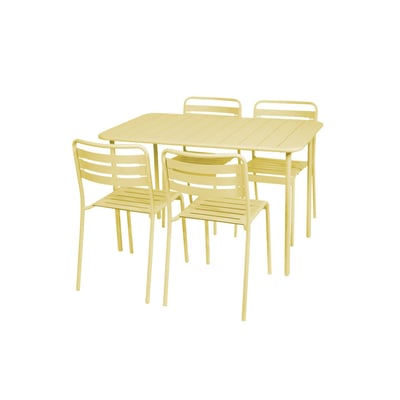 Table de jardin métal + 4 assises AMÉLIA SWEEEK