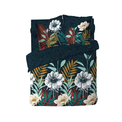 Housse de couette coton 6 pieces Fleur d'adison EDEN