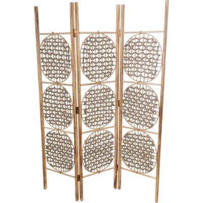 paravent bambou naturel en bois et verre ambiance chaleureuse RECOLLECTION