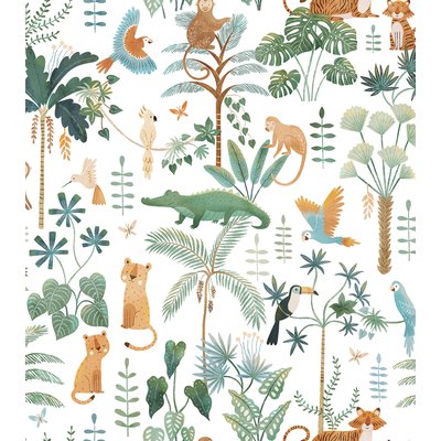 Papier peint animaux dans la jungle YATSUNI LILIPINSO