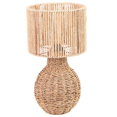 Lampe à poser en corde et algue marine WADIGA