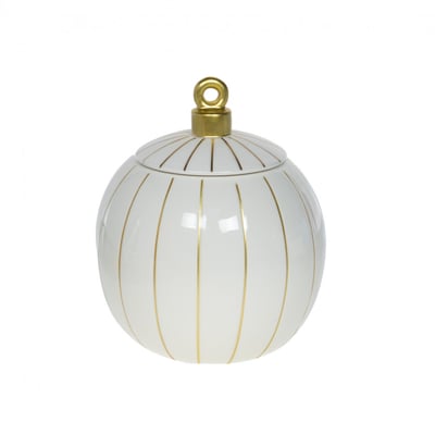 Boîte boule de Noël en céramique H15 cm AMADEUS