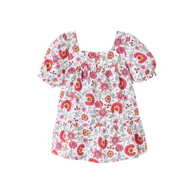 Robe fleurie à volants VERTBAUDET