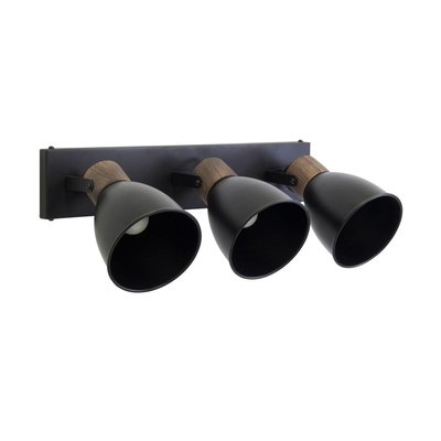 Applique murale en bois de manguier et métal 3 lampes AUBRY GASPARD