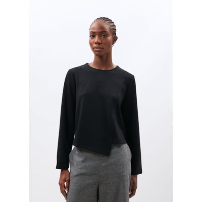 T-shirt asymétrique manches longues col rond HUMILITY