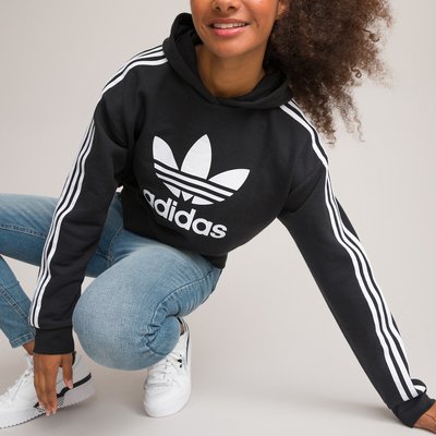 Felpa corta con cappuccio in Adicolor adidas Originals