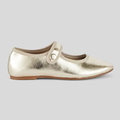 Ballerine dorée fille best sale