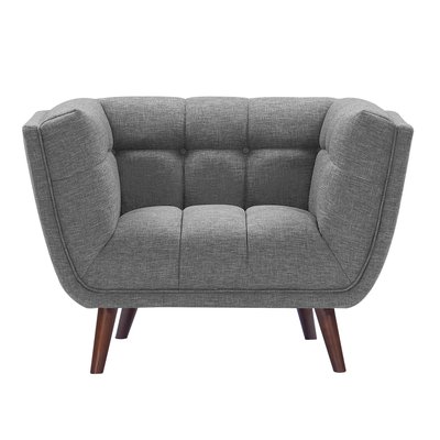 Fauteuil capitonné en tissu - CARMEN RENDEZ-VOUS DÉCO