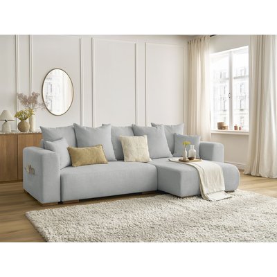 Canapé d'angle convertible 4 places en tissu chiné, SIDONIE BOBOCHIC