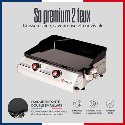Plancha à gaz à poser pour 15 convives, So Premium SOMAGIC