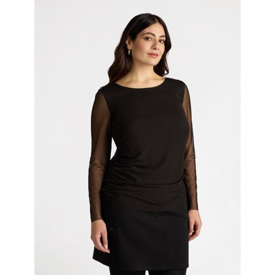 T-shirt en tulle avec drapés latéraux FIORELLA RUBINO
