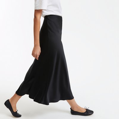 Jupe évasée longue en satin mat, Signature MARION LA REDOUTE COLLECTIONS