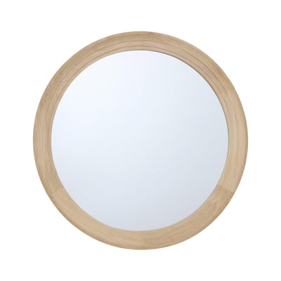 Miroir rond épais bois 76cm EMDE