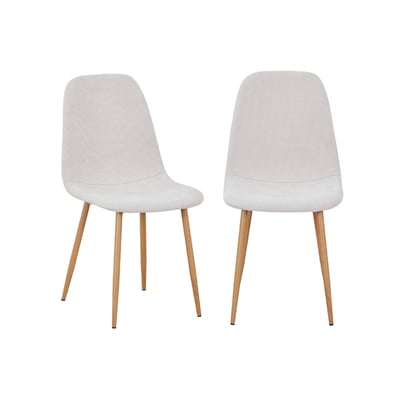 Chaise décor bois et tissu (lot de 2) VERA SWEEEK