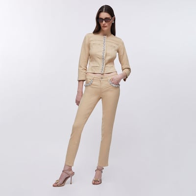 Pantalon skinny avec applications de pierres LIU JO