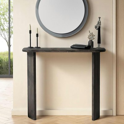 Console d'entrée moderne en bois grisé SITIA PIER IMPORT