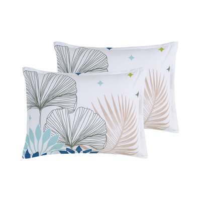 Lot de 2 taies d'oreillers en percale de coton NOA SENSEI MAISON