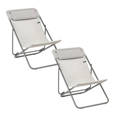 Lot de 2 transats pliants - MAXI TRANSAT + LAFUMA MOBILIER