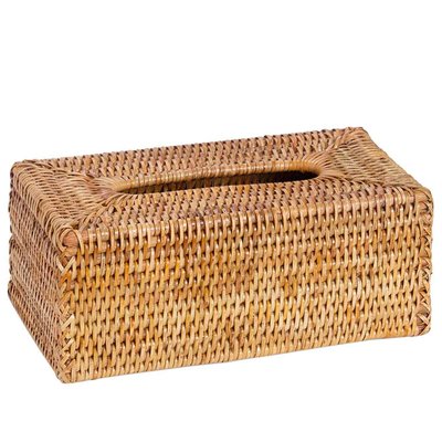Boîte à mouchoirs rectangulaire en rotin tressé WADIGA