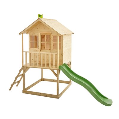 Maisonnette cabane sur pilotis avec toboggan COLLINE TP TOYS