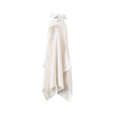 Drap de bain à capuche coton XMASFUL CARRE BLANC