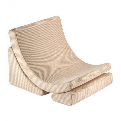 Pouf Fauteuil Lune Velours côtelé WIGIWAMA