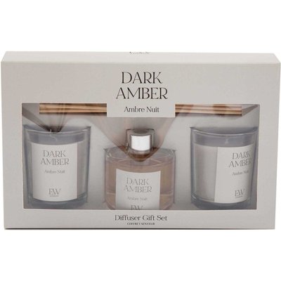 Coffret 2 bougies parfumée et diffuseur 50ml Senteur Ambre JARDINDECO