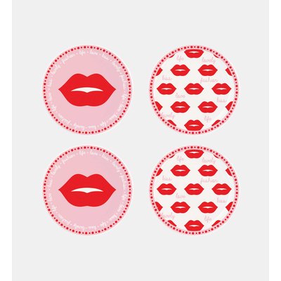Lot De 4 Dessous De Verre En Porcelaine EASY LIFE