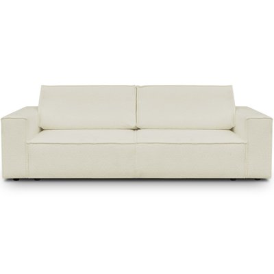 Canapé convertible 3 places en tissu bouclette - HARPER HOMIFAB