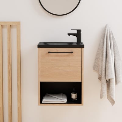 Ensemble meuble lave-mains + robinet NIKA MOB IN