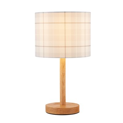 Grey Check Table Lamp SO'HOME