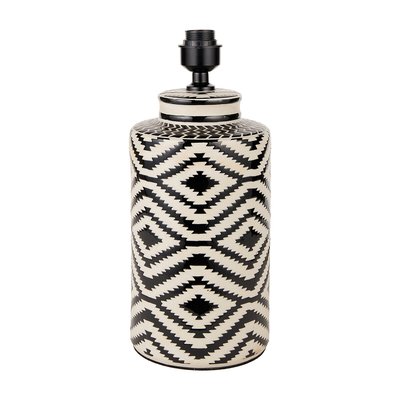 Tall Ikat Ceramic Table Lamp Base SO'HOME