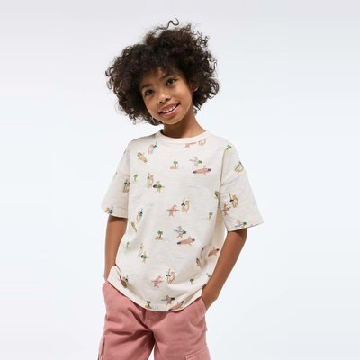 T-shirt manches courtes imprimé en coton BIO GOTS MONOPRIX