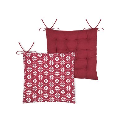 Galette de chaise esprit chalet traditionnel en coton LOVELY CASA