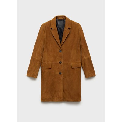 Manteau daim à revers MANGO