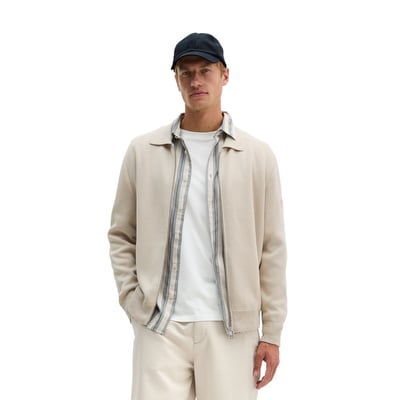 Veste tricotée DfC regular en coton biologique certifié MARC O'POLO