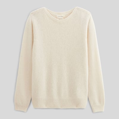 Pull col bateau uni contenant de l'alpaga MONOPRIX
