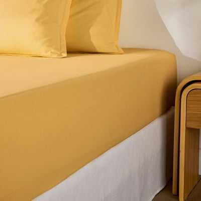 Drap housse en percale coton, 80 fils, bonnet 30 cm, Scenario LA REDOUTE INTERIEURS