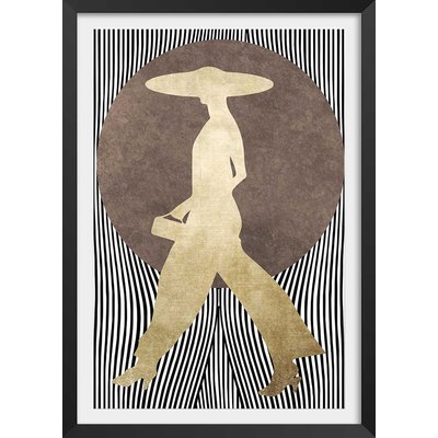 Poster silhouette femme à chapeau HEXOA