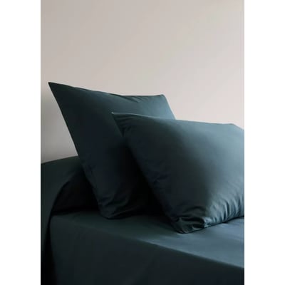 Deux taies d'oreiller percale de coton 200 fils 50x75 cm MANGO HOME