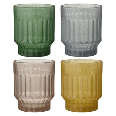 Verres à eau design bullés dépareillés  set de 4 IB LAURSEN