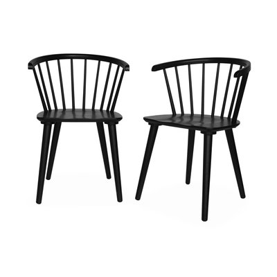 Chaise à barreaux bois d'hévéa et contreplaqué (lot de 2) PAULA SWEEEK