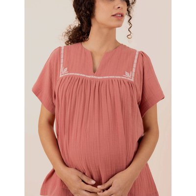 Blouse de grossesse Farah en gaze de coton ENVIE DE FRAISE