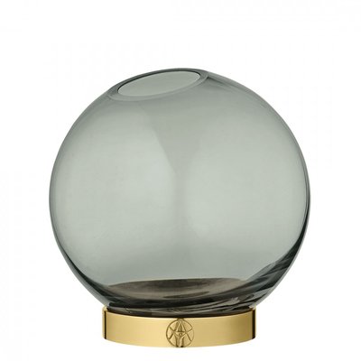 Vase en verre et laiton Globe AYTM
