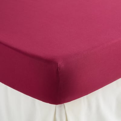 Drap housse en percale de coton, 80 fils, bonnet 35 cm, Scenario LA REDOUTE INTERIEURS