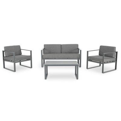 Salon de jardin 4 places, aluminium, TOKYO DEFORA HOME